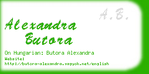 alexandra butora business card